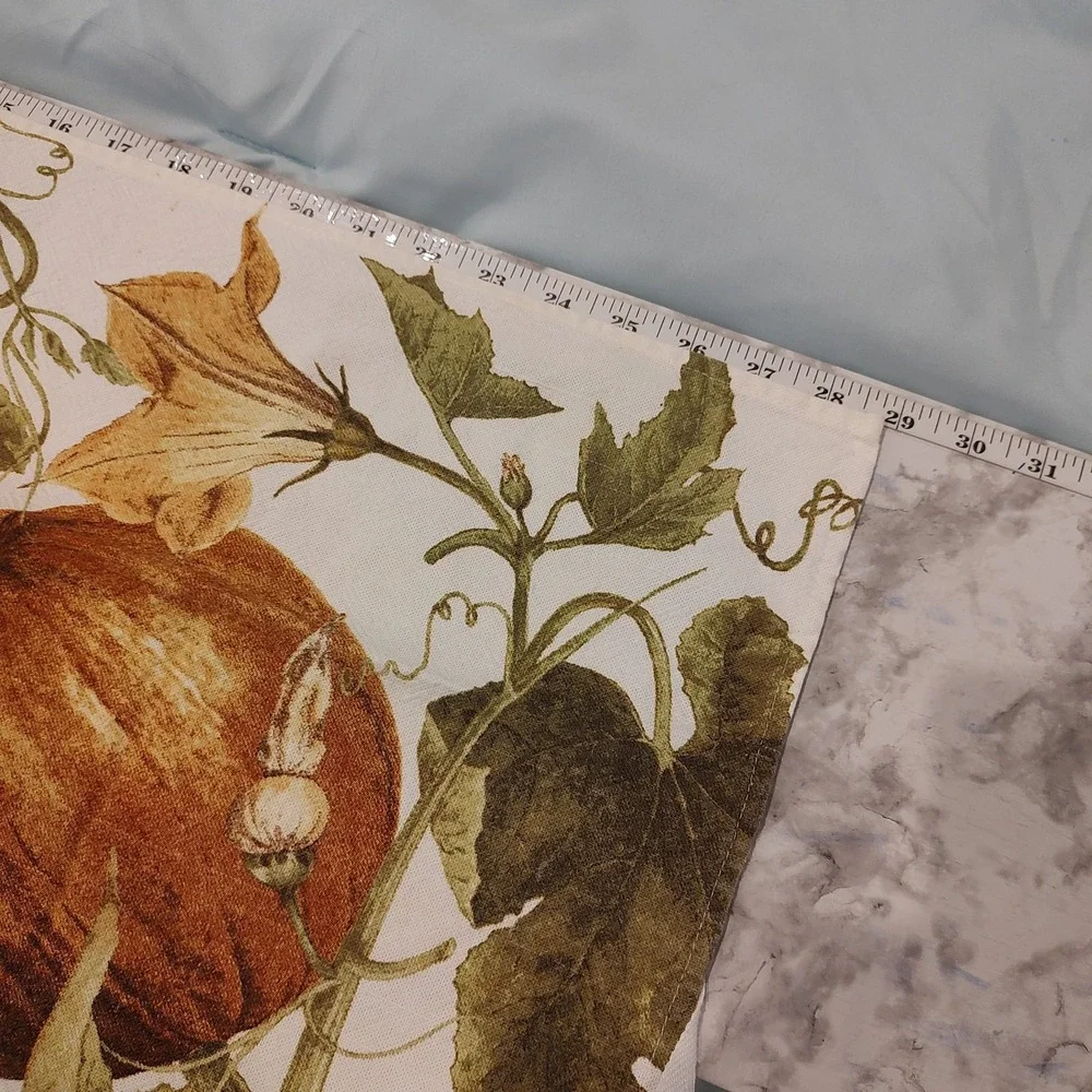 Williams Sonoma Fall Pumpkin Dish Towel Tea Towel 100% Cotton Lot Of 2 Leaves